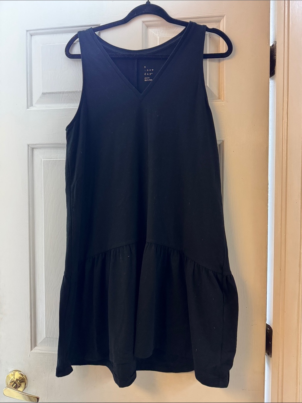 a new day Black Sleeveless V-Neck Tiered Dress